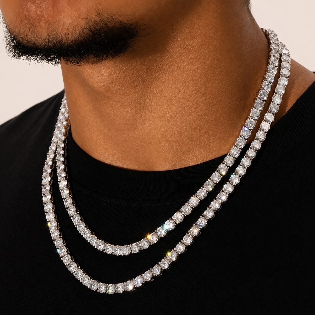 5mm Tennis Chain - 14k White Gold - VVS1