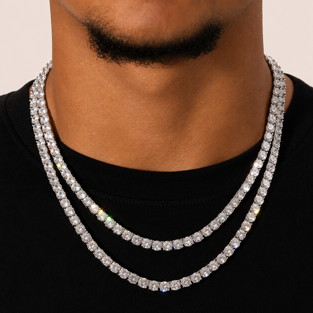 5mm Tennis Chain - 14k White Gold - VVS1