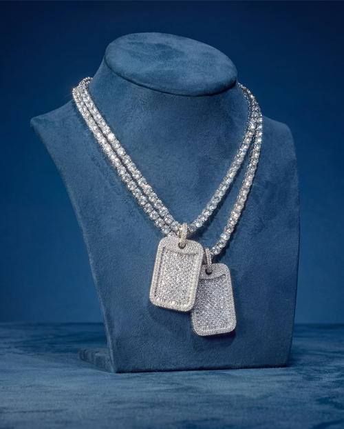 Diamond Tennis Chain 14K White Gold - Pendant Included